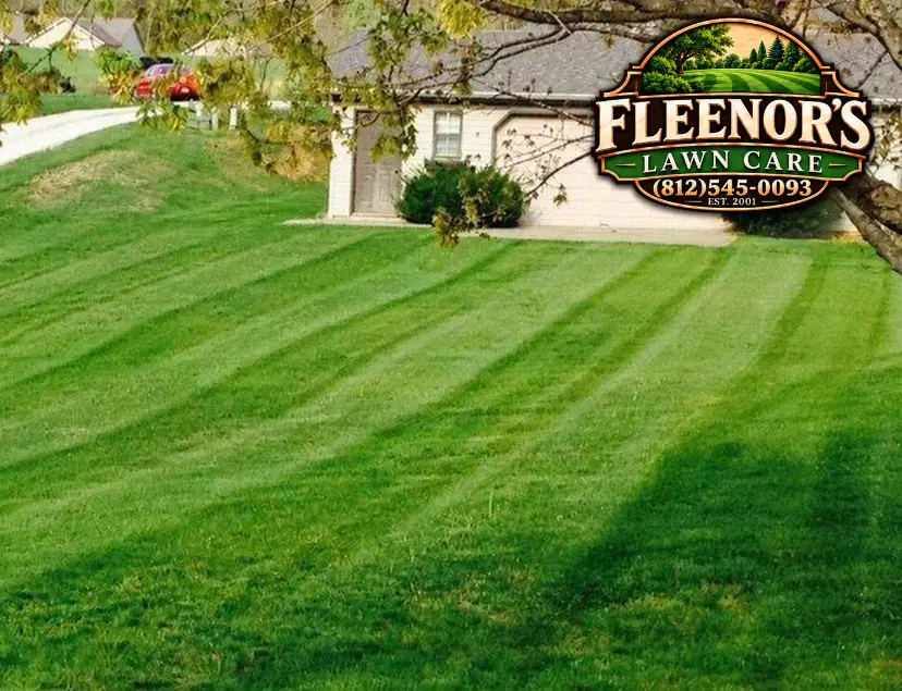 Even mowing stripes across a sloping residential lawn